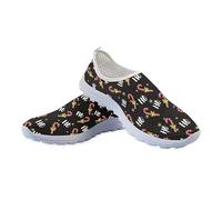 Jeiento Running Shoes Breathable Mesh Christmas Shoes Candy Hohoho Outdoor Running Sneaker for Women Men Walking Sports Travel Jogging Shoes