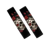 Jeiento Skull Car Seat Belt Cover Interior Accessories for Men Women Comfort Shoulder Strap Pad for Backpack,Skeleton Pattern