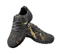 Jeiento Slip On Sneakers Black Marble Walking Running Sneakers for Men Women Lightweight Breathable Sport Footwear Anti Slip Soft Comfort Trainers,11 UK