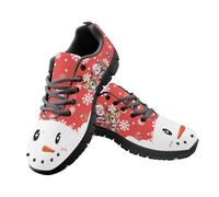 Jeiento Snowman Shoes for Christmas Holiday Women Men Fashion Sport Running Sneakers Slip Resistant Outdoor Travel Walking Sneakers,7 UK