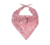 Jeiento Sweet Cherry Blossom Dog Bandana Scarf Triangle Cotton Dog Scarf for Pet Puppy Cat Birthday Party Supplies Decorations Birthday Outfit -Pink