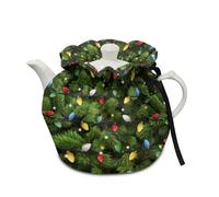 Jeiento Tea Cozy Green Christmas Tree Teapot Covers Washable Keep Warm Suit Small Medium Teapot Kitchen Home Hotel Gift for Merry Christmas Holiday Party