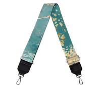 Jeiento Teal Marble Wide Shoulder Strap Replacement Crossbody Bag Strap Adjustable Messenger Bag Strap for Briefcase,Bags,Laptop
