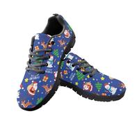 Jeiento Unisex Trainers Shoes Merry Christmas Santa Claus Reindeer Shoes Men Women Sport Running Sneakers Lace Up Sneakers,4 UK