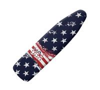 Jeiento USA Ironing Board Cover Hook and Loop Fasteners American Flag Iron Pad Covers 15x54 Heat Reflective Ironing Pad Cover with Elastic Edge,Stain Resistant