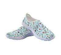 Jeiento Walking Shoes Sneakers Cartoon Nurse Unisex Adult Slip-On Casual Shoes Breathable Non-Slip Running Shoes Sport Footwear