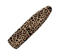 Jeiento Washable Ironing Board Cover with Elastic Edge Brown Leopard Print Soft Heat Reflective Ironing Pad Cover Replacement Covers,Easy Installation,15x54