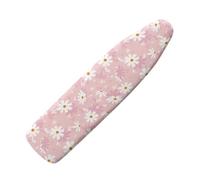 Jeiento White Daisy Ironing Board Cover Stain Resistant Pink Floral Ironing Board Covers Hook and Loop Fasteners Protective Scorch Mesh Cloth for Standard Size Ironing Board,15x54