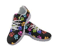 Jeiento Women's Running Shoes Lightweight Comfortable Mesh Sports Shoes Casual Walking Athletic Sneakers,Colorful Paws Print