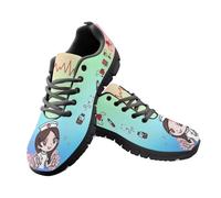 Jeiento Womens Sport Running Shoes Flower Beauty Nurse Flroal Shoes Non Slip Working Sneakers Lace Up Comfort Gym Workout Sneakers Travel Flats,3 UK