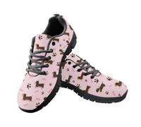 Jeiento Women's Sport Sneakers Cute Dachshund Dog Pattern Running Shoes Comfort Breathable Adult Walking Shoes Lace Up Sneakers Gym Fitness Sneakers,3 UK
