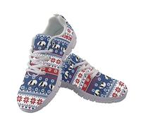 Jeiento Women's Sports Road Running Shoes Kids Sneakers Christmas Panda Tennis Running Shoes Lace-up Running Shoe Lightweight Walking Shoes Breathable