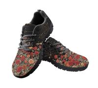 Jeiento Womens Trainers Rose Flower Shoes Women Men Fashion Sport Running Sneakers Slip Resistant Outdoor Travel Walking Sneakers,11 UK