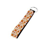 Jeiento Wristlet Lanyard Key Chain Holder for Women, Key Chains with Metal Ring for Car Keys, Backpacks, Gym Daypacks, Fall Pumpkin, S