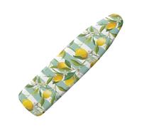 Jeiento Yellow Leomon Ironing Board Cover Padding with Elastic Edge Green Stripes Full Size Ironing Board Covers Protective Cover for Ironing Board,15x54