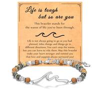 JEIKTO Inspirational Gifts for Women Birthday Christmas, Inspirational Healing Natural Stone Wave Bracelet, Thinking of You Get Well Soon Gifts for Women Friends