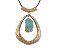 Jeilwiy Boho Statement Necklace for Women Chunky Hippie Necklace Womens Long Leather Necklaces Black Choker Bohemian, Faux Leather, No Gemstone