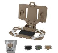 JEIMAI Tactical Phone Holder Universal Vest Phone Carrier Case for Screen Size 4.7"-6.7",Molle Cell Phone Chest Mount for Airsoft Vest Plate Carrier (Tan)