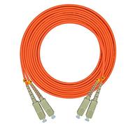 Jeirdus 100Meters 328ft SC to SC Duplex OM2 Multimode Fiber Optic Cable Jumper Optical Patch Cord 50/125 SC-SC