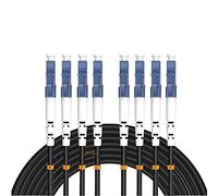 Jeirdus 10Meters 33ft LC to LC Outdoor Armored 4 Core 9/125 SMFFiber Optic Cable Jumper Optical Patch Cord Singlemode LC-LC