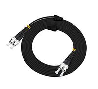 Jeirdus 150Meters ST to ST Outdoor Armored Duplex 50/125 OM2 Fiber Optic Cable Jumper Optical Patch Cord Multimode 150M ST-ST