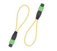 Jeirdus 2pack MPO/APC 12-Core Single Mode Fiber Loopback, Pull Ring Design for High-Precision Network Testing and Maintenance