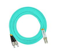 Jeirdus 5M 5Meters 16ft LC to FC Duplex 10Gb OM4 Fiber Optic Cable Jumper Optical Patch Cord 50/125 Multimode LC-FC