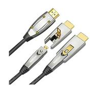 Jeirdus 65ft 20Meters AOC HDMI Fiber Optic Cable 18Gbps High Speed 4K60HZ, with Small Micro and Standard HDMI Connectors,Easy to Pipe Routing