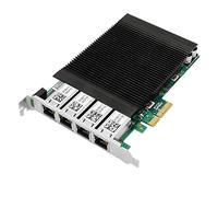 Jeirdus NIC Gigabit - for Intel I350AM2 Chip Quad RJ45 PoE Ethernet Server Converged Network Adapter I350-T4, PCI Express 2.1 x4, Power Over Ethernet, Interface Card