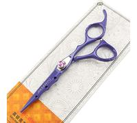 JEISENYU Profession Hairdressing Scissors 6 inch Barber Salon Shears Hair Cutting Thinning Scissors Kit with Case for Women Men (purple cutting scissors)