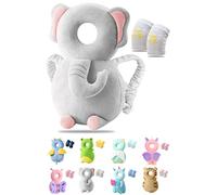 JEJA Baby Head Protector Backpack and Baby Knee Pads for Crawling, Adjustable Head Back Protection Safety Pads Toddler Walking, Elephant