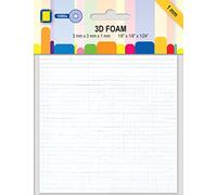 JEJE 3D Foam Dot Mini Squares-1 mm, Synthetic Material, White, 14.8 x 11.1 x 0.1 cm