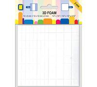JEJE 3D Foam Squares and Rectangles - 2 mm, White