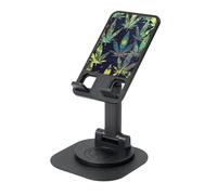 JEJEA A Puff In Time Weed Marijuana Print Rotating Cell Stand,Cell Phone Stand For Desk,Adjustable Phone Holder, For All Phones