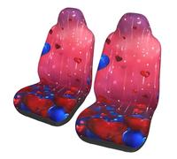 JEJEA Abstract Heart Print Universal Car Seat Protector, 2 Pcs Universal Non-Slip Car Accessories Seat Cover For Truck Suv Sea