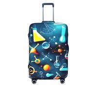 JEJEA Abstract Science Chemistry Print Suitcase Cover Protector Travel Luggage Cover Suitcase Washable Baggage Covers Anti-Scratch