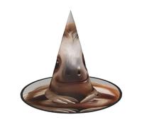 JEJEA Adorable Sloth Print Women'S Large Witch Hat Witch Hat Witches Hats Halloween Cosplay Party Accessory