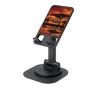 JEJEA Africa Giraffe Majestic Tree Print Rotating Cell Stand,Cell Phone Stand For Desk,Adjustable Phone Holder, For All Phones