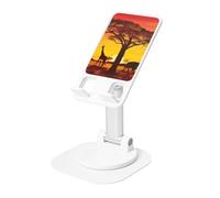 JEJEA African Animal Sunset Print Rotating Cell Stand,Cell Phone Stand For Desk,Adjustable Phone Holder, For All Phones