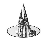 JEJEA African Giraffe Print Women'S Large Witch Hat Witch Hat Witches Hats Halloween Cosplay Party Accessory
