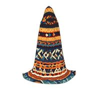 JEJEA African National Patterns Print Halloween Cosplay Christmas Party Outfits Hooded Wizard Robe Halloween Cloak Medieval Renaissance