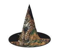 JEJEA African Wildlife Leopard On Rock Print Women'S Large Witch Hat Witch Hat Witches Hats Halloween Cosplay Party Accessory