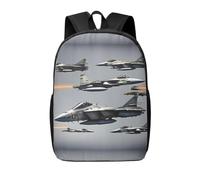 JEJEA Aircraft Fighter Jets Print Lightweight Casual Backpack, Laptop Bag For Men Women,Business Rucksack Simple Daypack