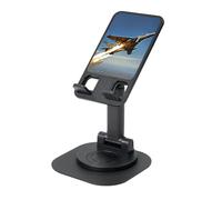 JEJEA Aircraft Fighter Jets Print Rotating Cell Stand,Cell Phone Stand For Desk,Adjustable Phone Holder, For All Phones