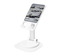 JEJEA Aircraft Fighter Jets Print Rotating Cell Stand,Cell Phone Stand For Desk,Adjustable Phone Holder, For All Phones