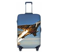 JEJEA Aircraft Fighter Jets Print Suitcase Cover Protector Travel Luggage Cover Suitcase Washable Baggage Covers Anti-Scratch