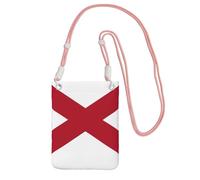 JEJEA Alabama State Flag Print Crossbody Phone Bag For Women Men, Adjustable Strap Phone Purse, For Travel Shopping