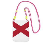 JEJEA Alabama State Flag Print Crossbody Phone Bag For Women Men, Adjustable Strap Phone Purse, For Travel Shopping