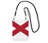 JEJEA Alabama State Flag Print Crossbody Phone Bag For Women Men, Adjustable Strap Phone Purse, For Travel Shopping