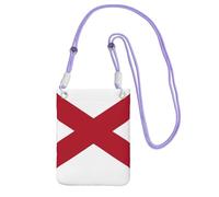 JEJEA Alabama State Flag Print Crossbody Phone Bag For Women Men, Adjustable Strap Phone Purse, For Travel Shopping